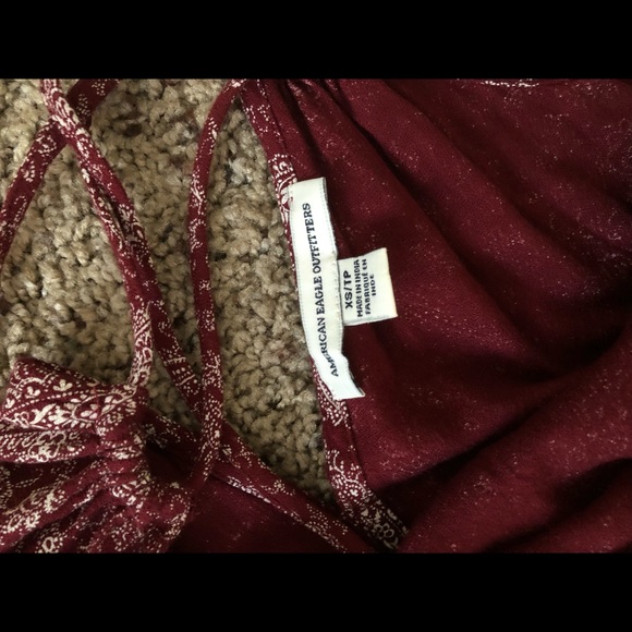 Red paisley print dress - Picture 2 of 2